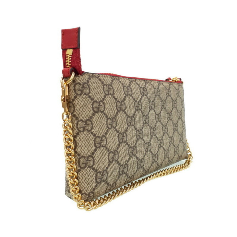 Gucci Holiday GG Handbag Chain Tan Supreme Kingsnake